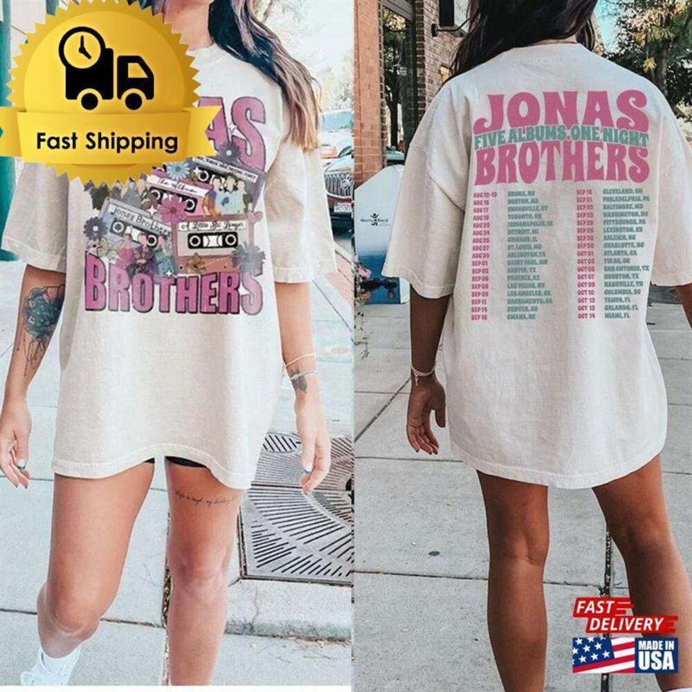 Jonas Brothers Double Sided T-Shirt Tour Shirt Concert Retro 2 Sided